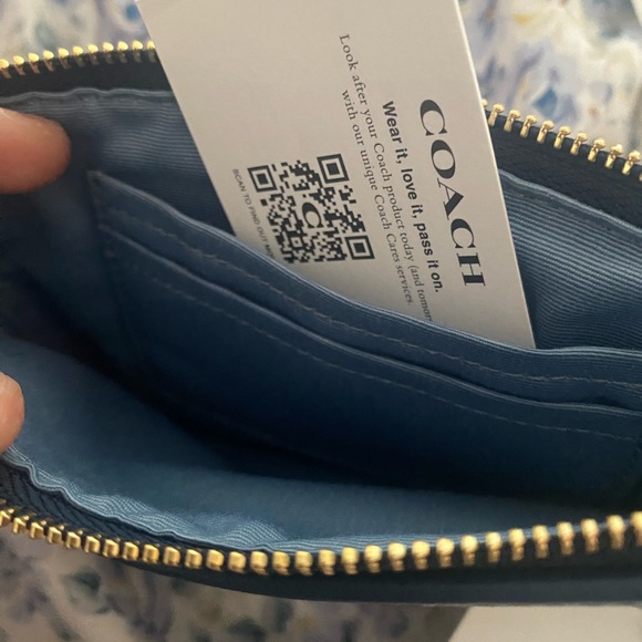 Coach Denim Wristlet Nwts - Picture 4 of 7